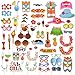 60-Piece Set of Photo Booth Props - Luau Party Supplies, Selfie Props, Hawaiian Party Favors for Cocktail Parties, Tiki Parties and Hawaiian-Themed Events