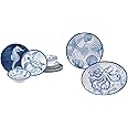 Certified International Oceanic 12 piece Melamine Dinnerware Set, Service for 4, Multi Colored & Oceanic 2 Piece Melamine Platter Set, Multi Colored, Large