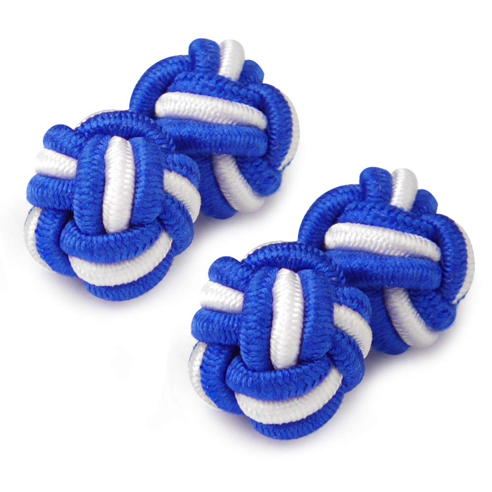 HONEY BEAR Mens/Women Silk Knot Cufflinks,Round for Shirt/Dress Business Wedding Gift
