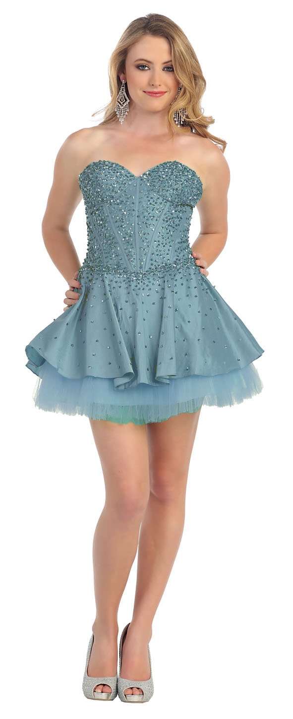 Strapless-Fancy-Cocktail-Party-Junior-Prom-Dress-578-4-Teal