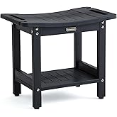 Shower Bench Seat for Shaving Legs, Waterproof Shower Stool for Inside Shower with Handles & Shower Head Holder, Bathroom Sho