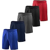 5 Pack Men's Athletic Shorts-Lightweight Workout Shorts for Gym, Training & Outdoor