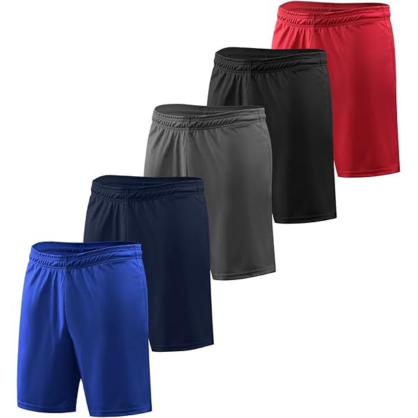 Reset Men's Athletic Workout Shorts with Pockets Color Block Mesh