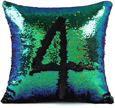 Magic Reversible Sequins Mermaid Pillow Cases Throw Pillow Covers 16"x16"