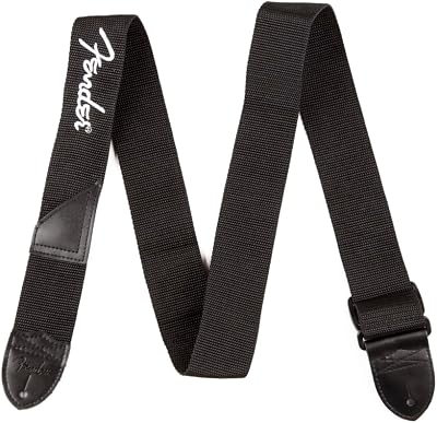 Fender Guitar Strap Polyester Webbing Adjustable 33-53 Black
