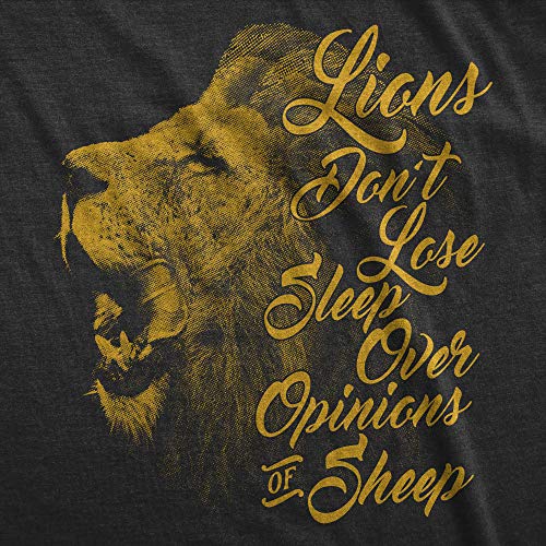 Crazy-Dog-T-Shirts-Mens-Lions-Dont-Lose-Sleep-Over-The-Opinions-of-Sheep-Tshirt-Motivation-Tee