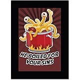 FSM Flying Spaghetti Monster He Boiled for Your Sins Refrigerator Magnet