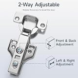 Lookka Cabinet Hinges 2 Pack Concealed Full Overlay 15x12x3cm Nickel view 7