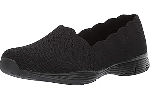 Skechers Womens Seager - Stat - Scalloped Collar, Engineered Skech-Knit Slip-on - Classic Fit Loafer