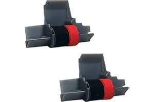 SWARTZ INK IR‑40T Black & Red x [2 Pack] Ink Roller Ribbon Cartridge – Dual‑Color Replacement Compatible for CASIO/Canon/Sharp Printing Calculators & Cash Registers (2 Pack)