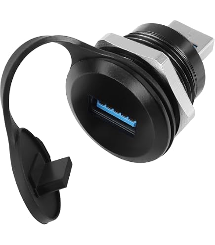 Poyiccot USB 3.0 Panel-Adapter (2 Stück) – Buchse Auf Buchse, 5 Gbit/s, Silber, Für Audio & Industrie
