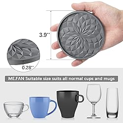 ME.FAN Silicone Coasters with Holder,[6