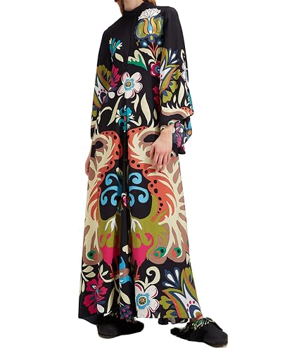 FARM Rio Women's Blue Flowing Beauty Maxi Dress (US, Alpha, X-Small, Regular, Regular, Multi) : Clothing, Shoes & Jewelry