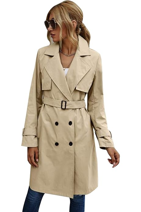 Amazon.com: Trench Coat Women, NRUTUP Winter Coat with Belt