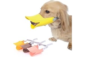 UPTUOLI Dog Muzzles Anti Bite Silicone Duck-Bill Duck Mouth Shape Dog Mouth Covers Anti-Called Muzzle for Puppy Dog