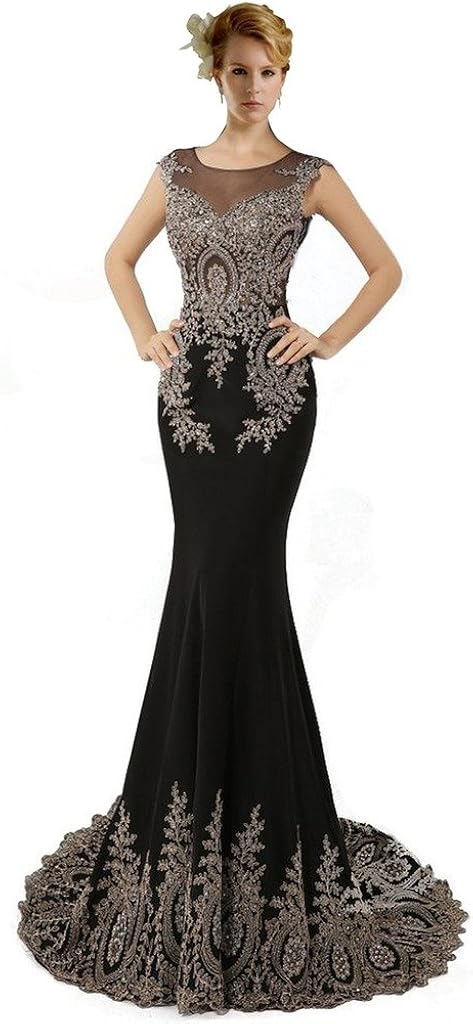 trumpet mermaid scoop neck dress