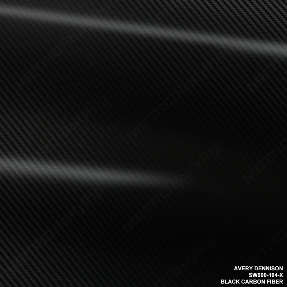 Avery SW900-194-X BLACK CARBON FIBER 5ft x 2ft (10 Sq/ft) Supreme Vinyl Car Wrap Film