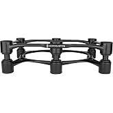 IsoAcoustics Aperta Series Isolation Speaker Stands with Tilt Adjustment: Aperta300 (11.8" x 7.9") Black (Single)