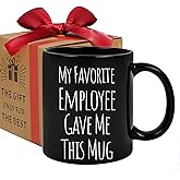 ZWV My Favorite Employee Gave Me This Mug, Funny Boss Coffee Mug Gifts from Employees Coworker, Employees Coworker Gifts To Employer Novelty Drinkware Ceramic Mug-z81