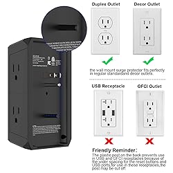 Multi Outlet Extender Surge Protector - POWERIVER