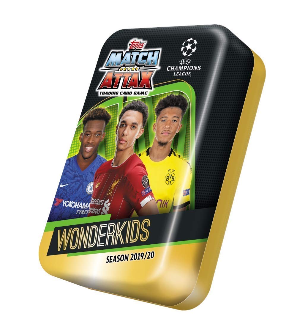 Match Attax 2019/20 Topps Empty Mini Tin + 10 Free Cards (Design 4 Wonderkids)