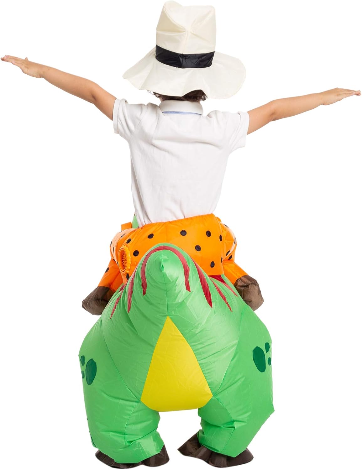 Spooktacular Creations Halloween Inflatable Costume Ride a T-rex Dinosaur Air Blow-up Deluxe Halloween Costume - Child (4-6 Yrs): Clothing
