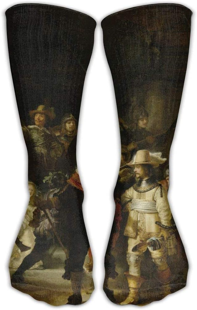 Unisex Classics Socks The Night Watch Rembrandt Athletic Stockings 30cm Long Sock One Size