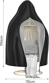 Estefanlo Egg Chair Cover Waterproof 210D Oxford 115x190cm with Zipper view 3