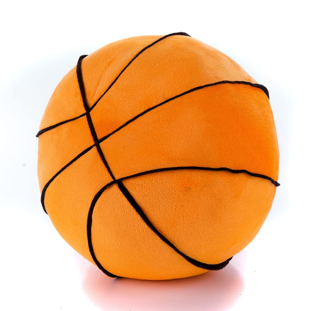 NatureMan Plush Basketball, Soft Basketball Stuffed Throw Pillows,3D Stuffed Basketball Plushies Decoration,Sports Toy Gift for Boys and Girls (28CM)