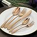 Silverware Set, DEALIGHT 20-Piece Flatware, Rose Gold Heavy-Duty Cutlery made by 18/10 Stainless Steel, Eating Utensils Include Knife Fork Spoon, for 4 People
