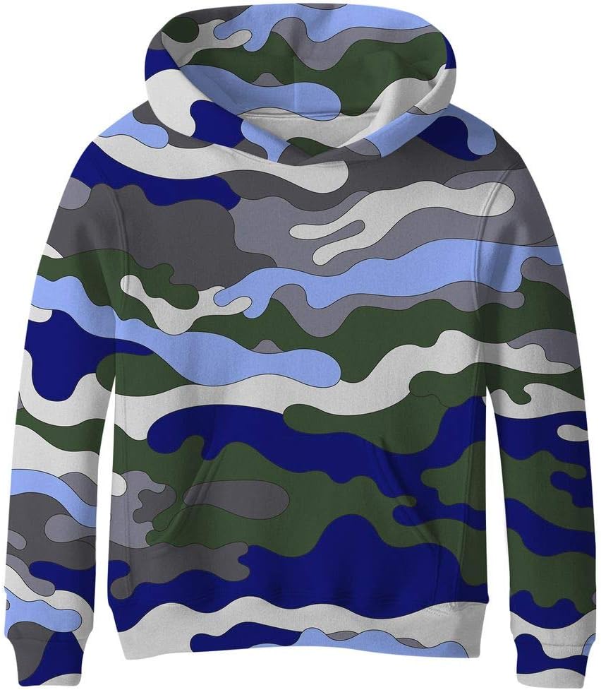 SAYM Teen Boys' Galaxy Fleece Sweatshirts Pocket Pullover Hoodies 4-16Y