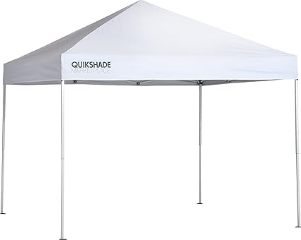 Amazon Com Quik Shade Marketplace Mp100 10 X10 Instant Canopy White Sports Outdoors