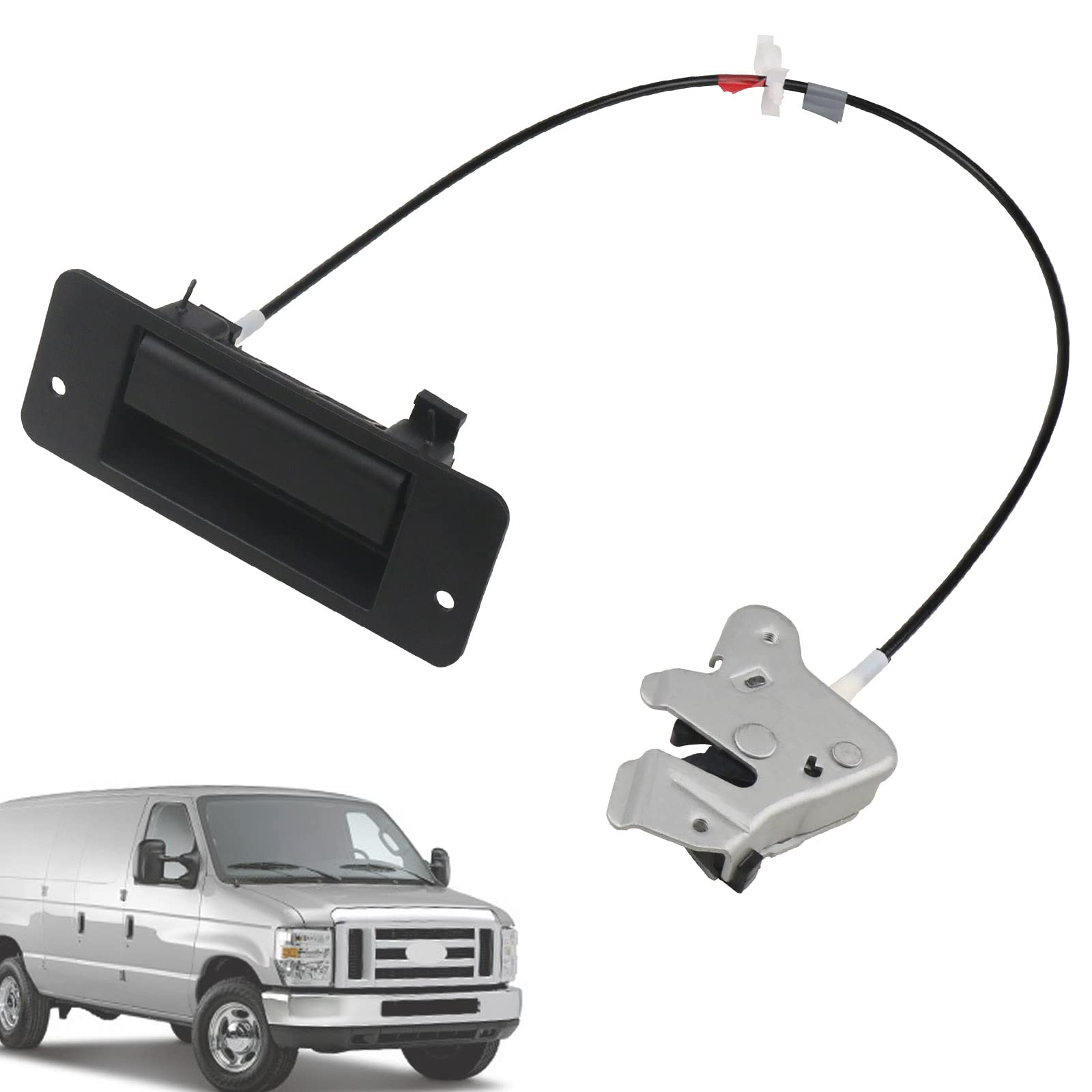 Photo 1 of TQPONLY Lower Door Latch with Handle Assembly Compatible with 1992-2009 Ford E150 E250 E350 Econoline Van Super Duty Passenger Side Hinged Door Left 40% Replaces 6C2Z-15264A01-AA