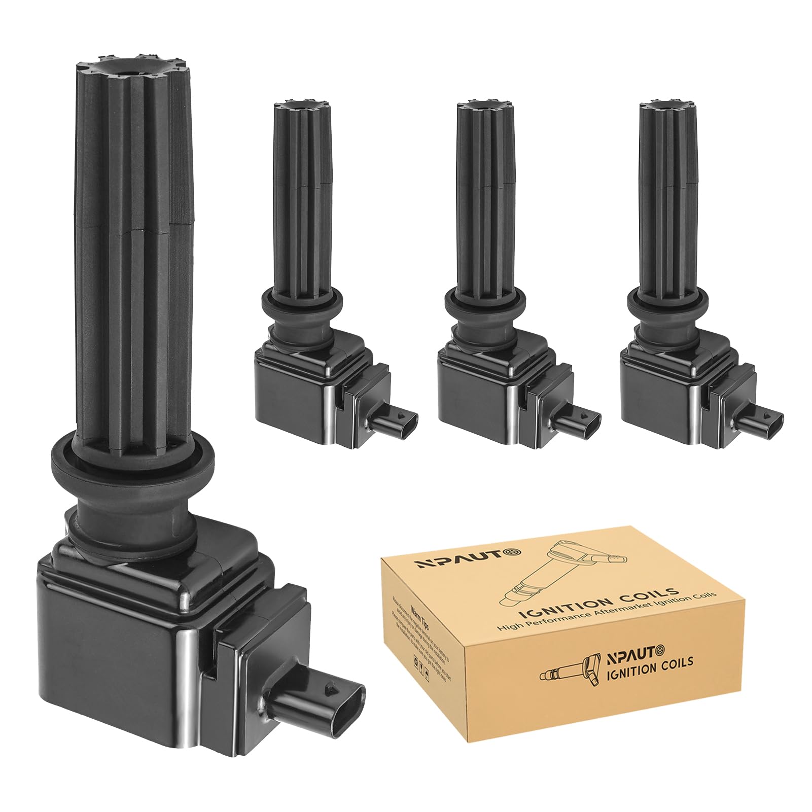 Photo 1 of Ignition Coil Pack Set of 4 fit for 2.0 2.3 Turbo 2013 2014 2015 2016 2017 2018 2019 Ford Escape, Focus, Fusion, Explorer, Edge Mustang Taurus, Lincoln MKZ MKT MKC, Ecoboost 2.0T 2.3T, UF670