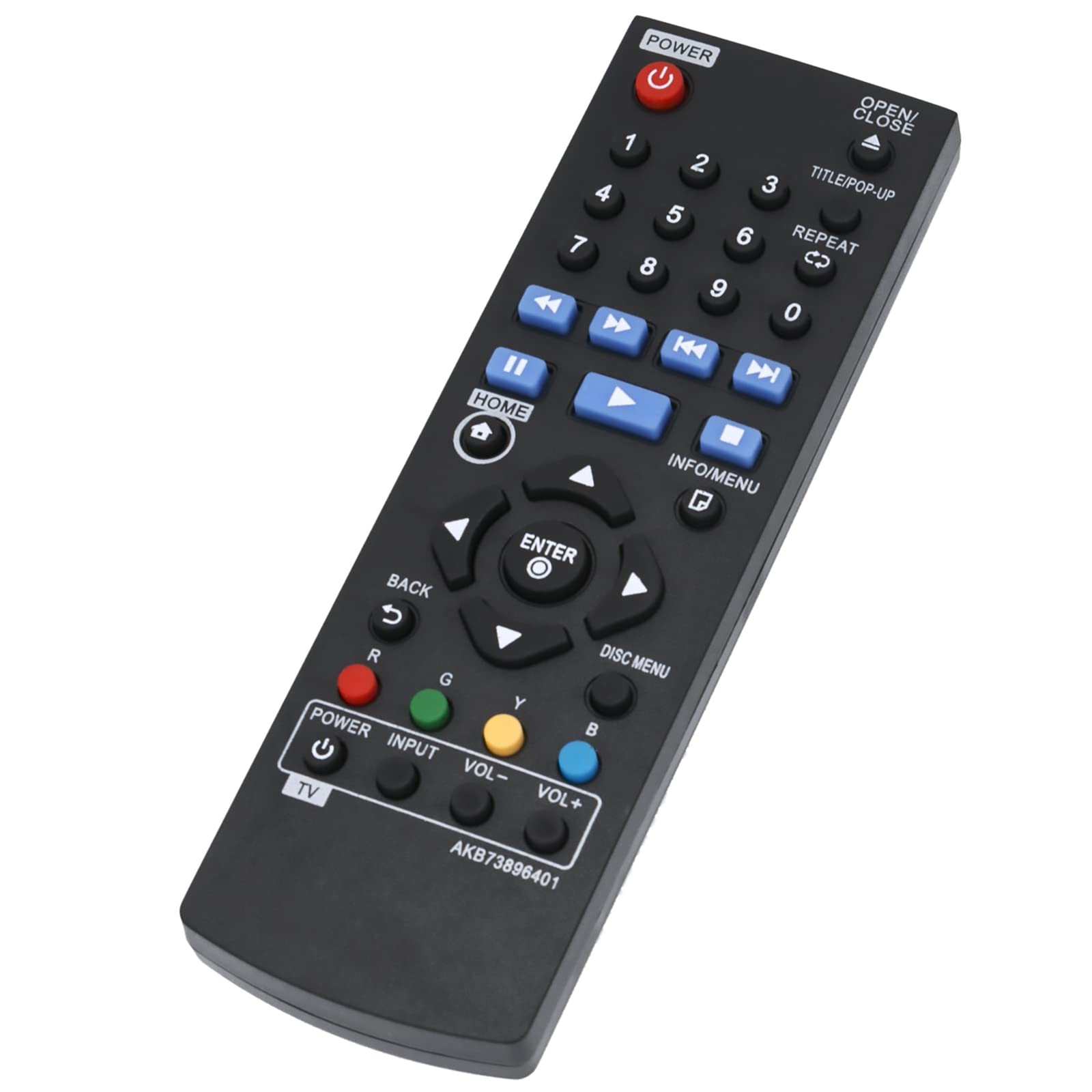 AKB73896401 Replacement Remote Control Fit for LG Blu-ray Disc DVD Player BPM25 BP135 BP300 BP335W BP340 BP155 BP350 BPM35