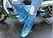 HUABEI Disposable Shoe Covers 24 Pack (12 Pairs) Blue Rain Shoes and Boots Cover Plastic Long Shoe Cover Clear Waterproof Anti-Slip Overshoe for Women Men Water Boots Cover Rainy Day Use Cover