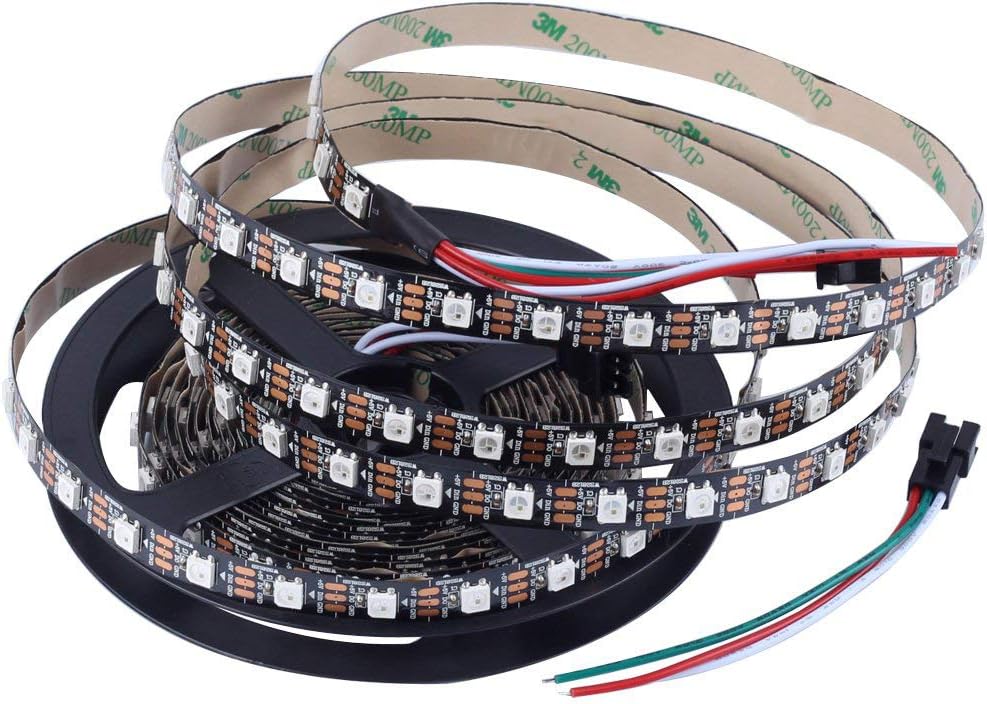 Shopiko WS2812B DC5V 5 m Roll 1 m/60LEDS IP30 Non Waterproof RGB Individually Addressable 300 LED Strip
