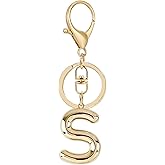 ERTUNA Gold Initial Bubble Keychain For Women Handbag Fashion Charms Alphabet Keychain Accessories Gift