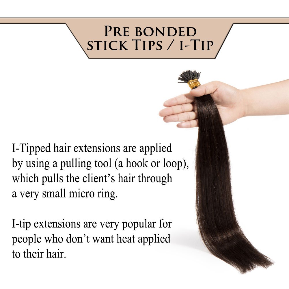 Amazon Com Pre Bonded Cold Fusion Hairpiece I Tip Hand Tied Hair