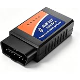 Xiqaler ELM327 OBD2 Bluetooth Adapter, OBDII Bluetooth Scanner Car Code Reader Reset Adapter, ELM327 Fault Diagnostic Scan Tool Compatible with OBD2 Vehicles, Car Accessories