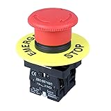 DMWD 22MM 600V 10Amp 1NO 1NC Red Mushroom Latching