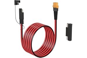 ELFCULB 10AWG XT60 to SAE Connector Extension Cable with SAE Polarity Reverse Adapter for Portable Power Station Solar Panel Solar Generator(10FT)