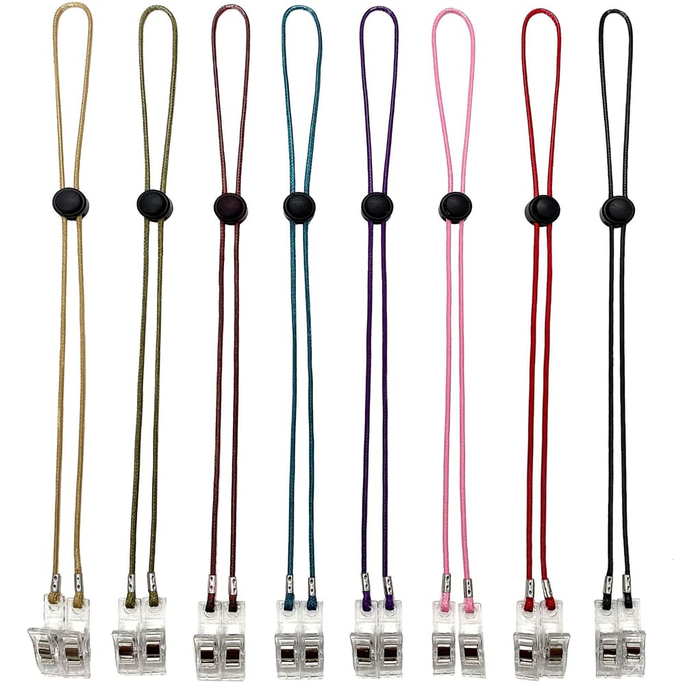 8 Pcs Napkin Clips Bib Holder Clips for Adults Adjustable Napkin Chain for Men Christmas Napkin Holder for Dining Restaurant Hotel