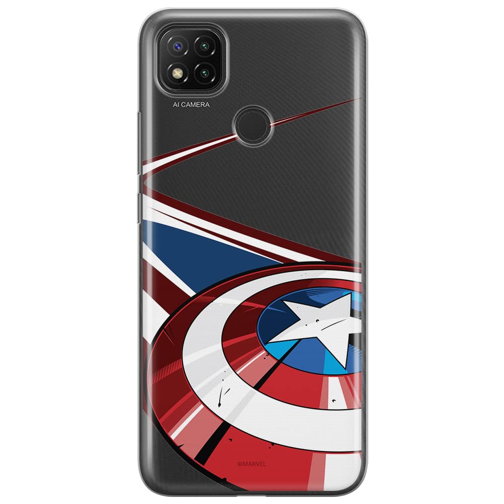 ERT GROUP mobile phone case for Xiaomi REDMI 9C original and officially Licensed Marvel pattern Captain America 008 optimally adapted to the shape of the mobile phone, partially transparent
