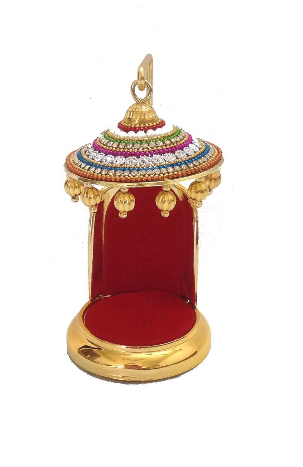 Buy Tej Gifts Diamond studded Metal Umbrella Chhatra For God Idol For