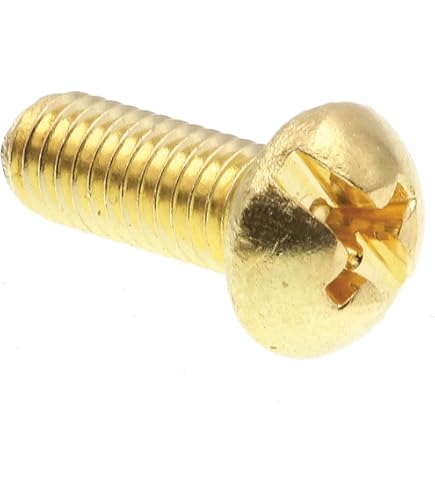Hillman 45271 Flat Head Slotted Machine Screws - 6-32 X 2-1/2 Inch, Brass, Pack Of 20