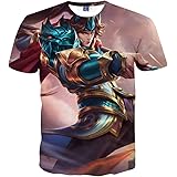 Mobile Legends Summer Breathable Slim Fit Casual Couple Crew Neck Short Sleeve 3D Printed T-Shirt