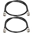 XRDS -RF 12G SDI Cable 2FT 2PCS, SDI Video Cable 3G/6G/12G 75ohm BNC Male Cable Supports HD-SDI/3G/6G-SDI/4K for Video Security Camera SDI Converter, Black