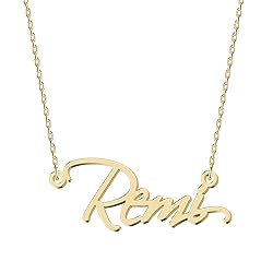 UMAGICBOX Personalized Remi Name Necklace 18K Gold