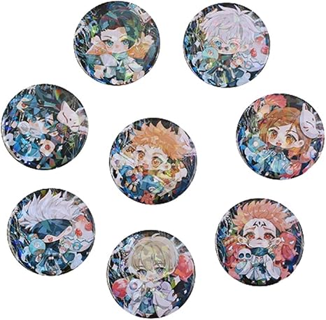 Amazon 呪術廻戦 ピンバッジ 缶バッジ バッヂ ピンバッチ 飾り コスチューム道具 五条悟 虎杖悠仁 狗巻棘 萌えグッズ オシャレ かばん掛け 鍵 アニメ コスプレ 記念品 脱落防止 紛失防止 8点セット アニメ 萌えグッズ 通販